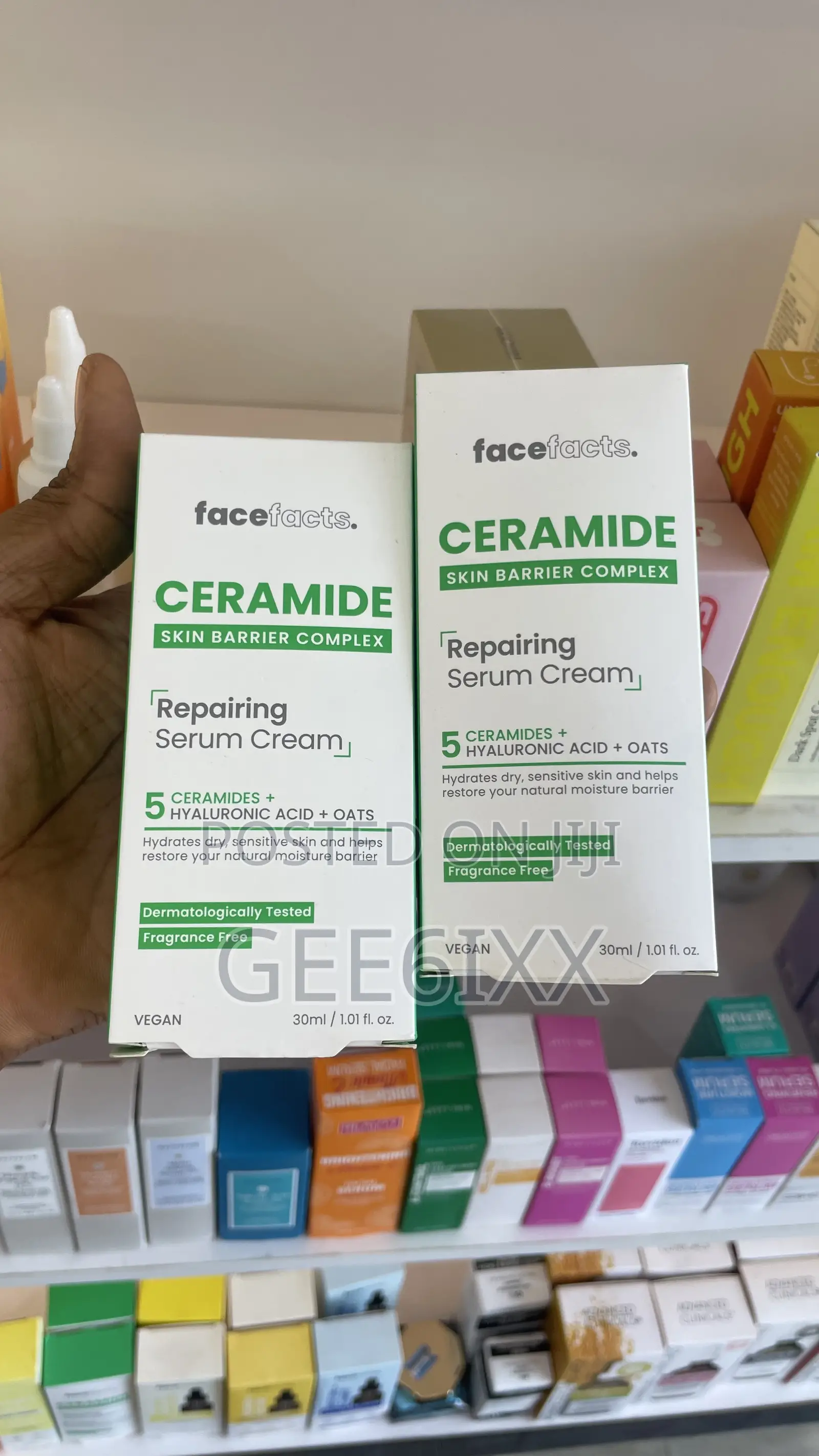 Facefacts Serum Cream Set Ceramide Salicylic Caffeine Vit C