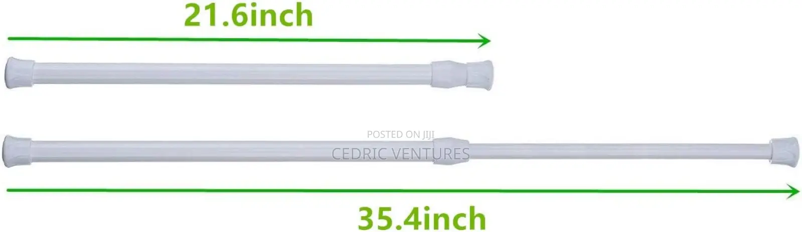2pcs Spring Loaded Curtain Rod Extendable Tension Curtain Pole 55-90cm