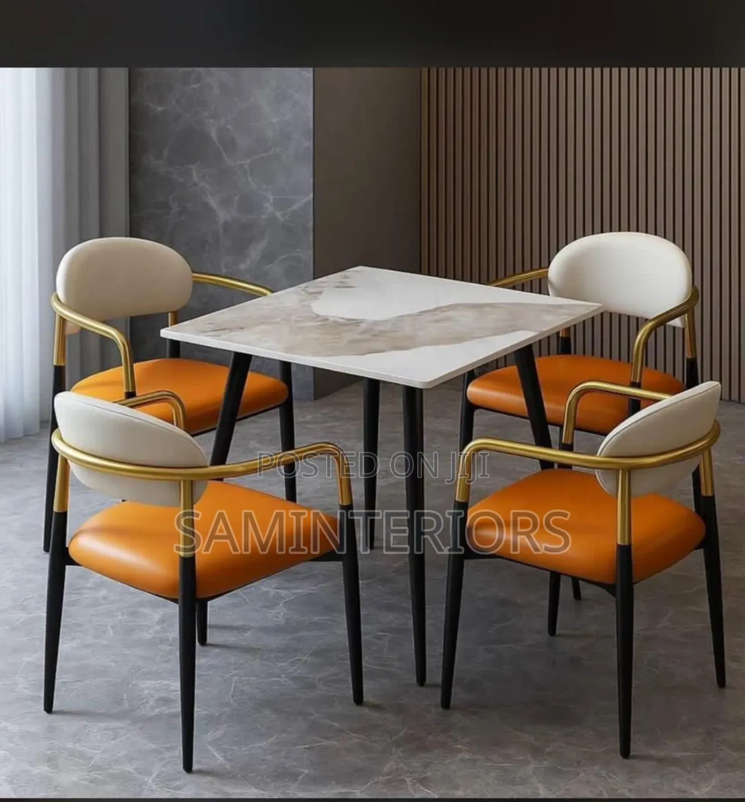 Modern Dining Table and Comfortable Chairs