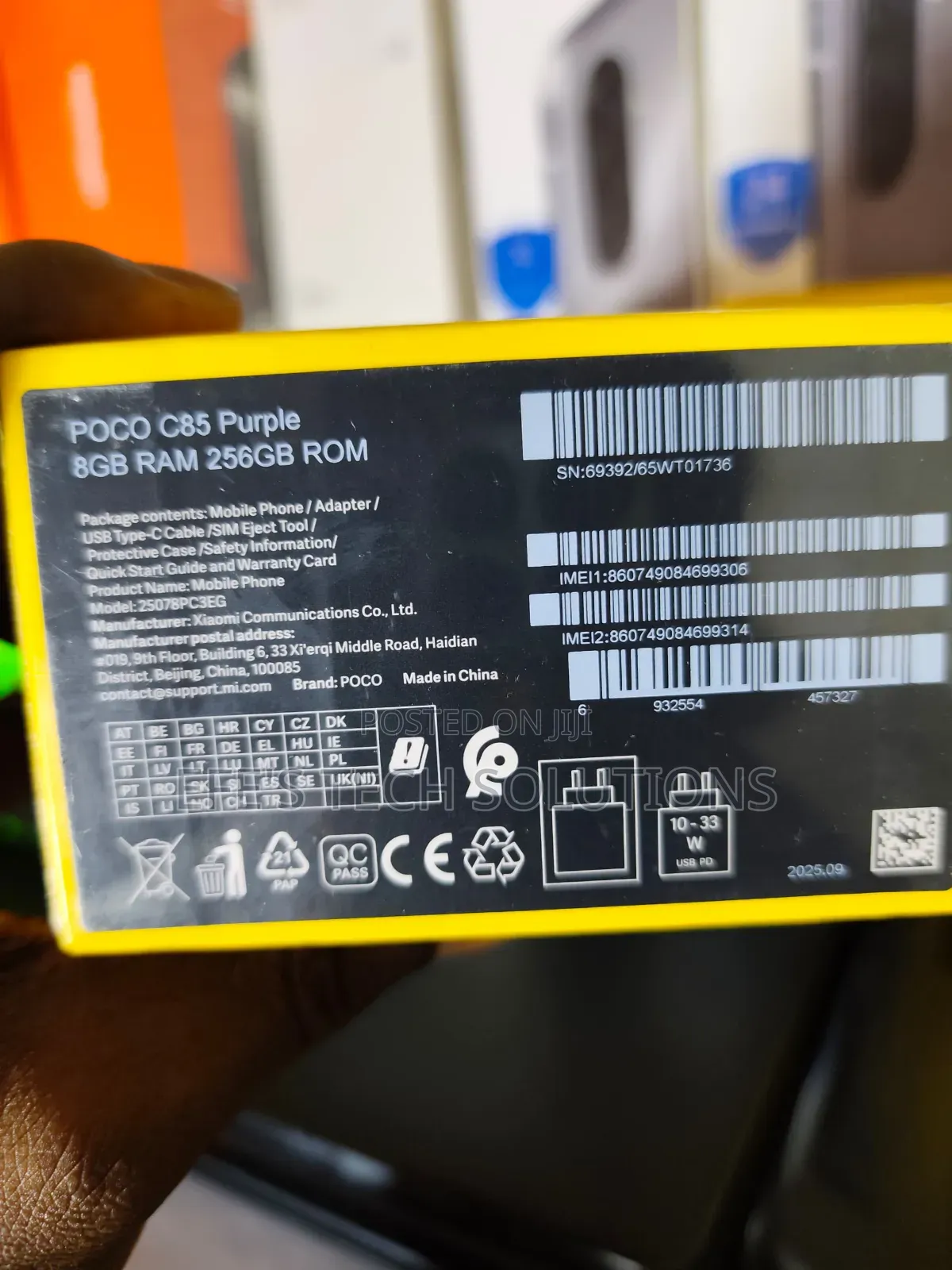 New Xiaomi Poco C85 4G 256 GB Black