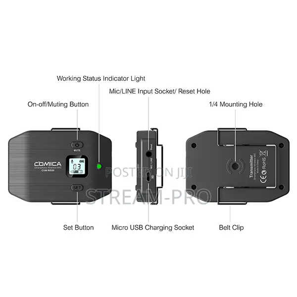Comica Audio Ws50 Uhf Mini Flexible Wireless Microphone