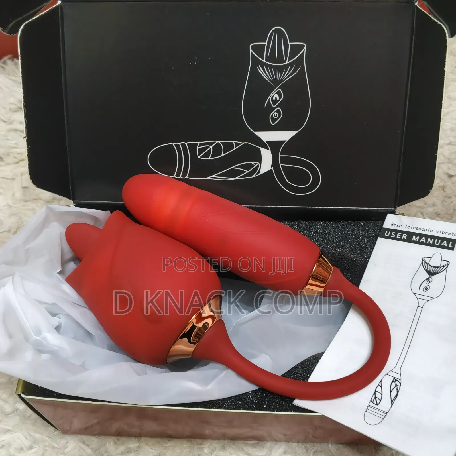2-N1 Automatic Telescopic Rose Vibrator Sex Toy