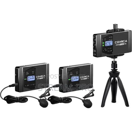 Comica Ws60 Combo Uhf Dual-channel Flexible Mini Wireless Microphone