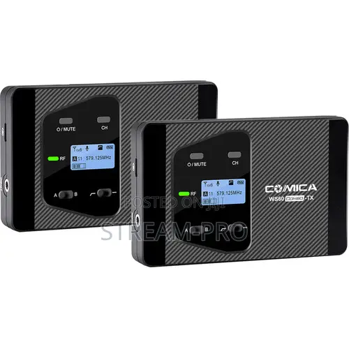 Comica Ws60 Combo Uhf Dual-channel Flexible Mini Wireless Microphone