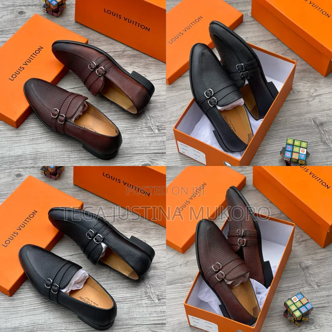 High Quality Louis Vuitton Pure Leather Men's Flat Shoes