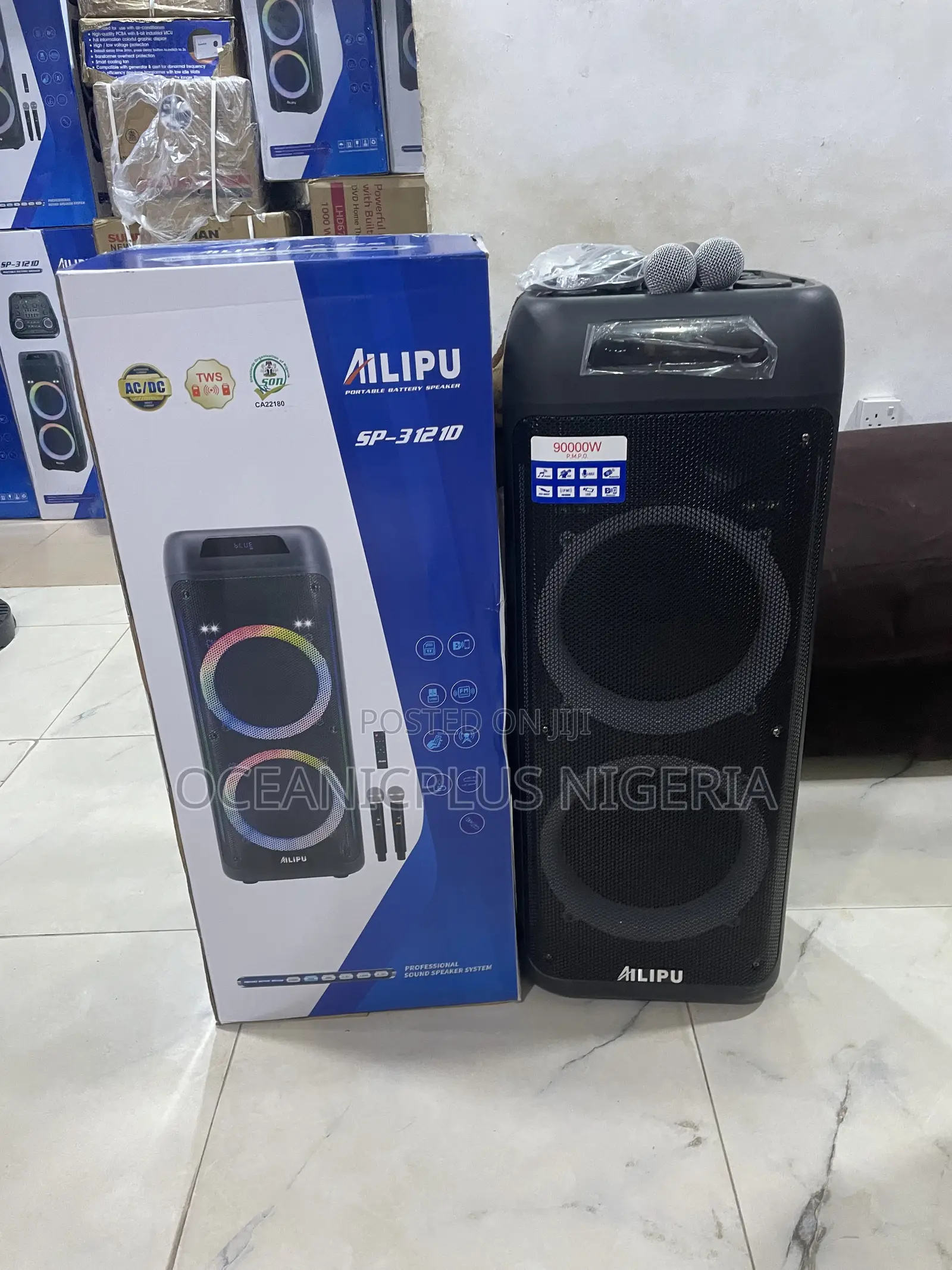 Aiipu 900000 Wireless Party Speaker With 2 Microphones