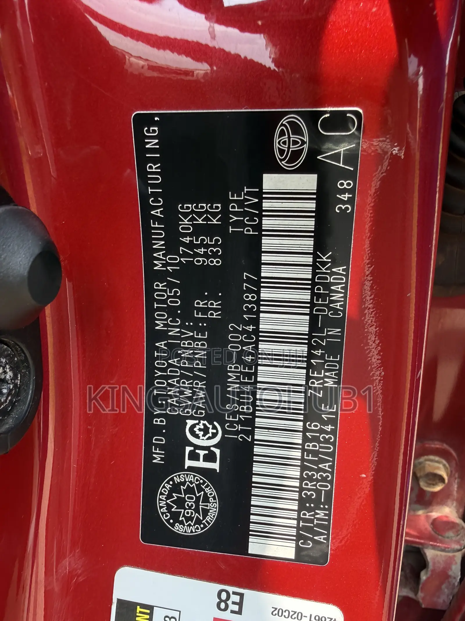 Toyota Corolla LE 4dr Sedan (1.8L 4cyl 4A) 2010 Red