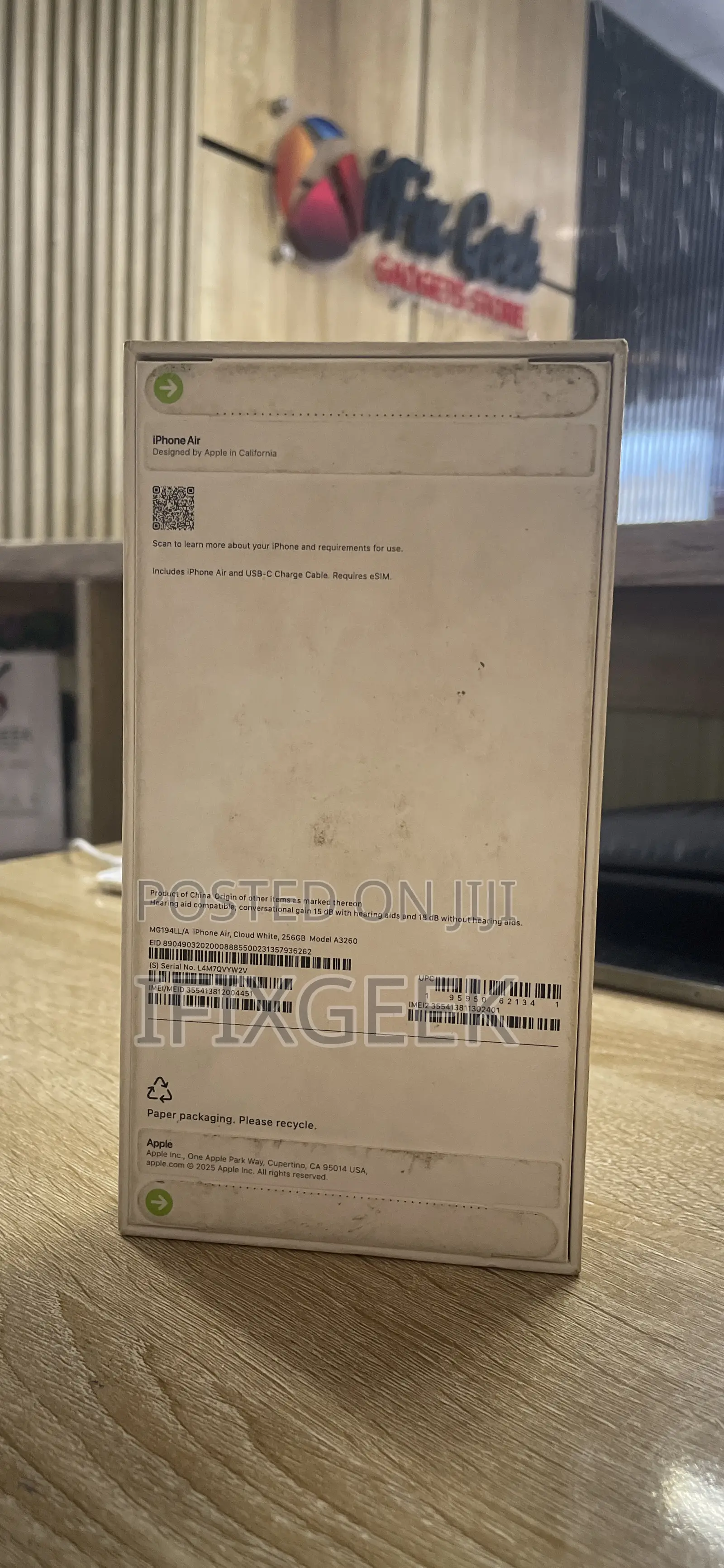 New Apple iPhone Air 256 GB White