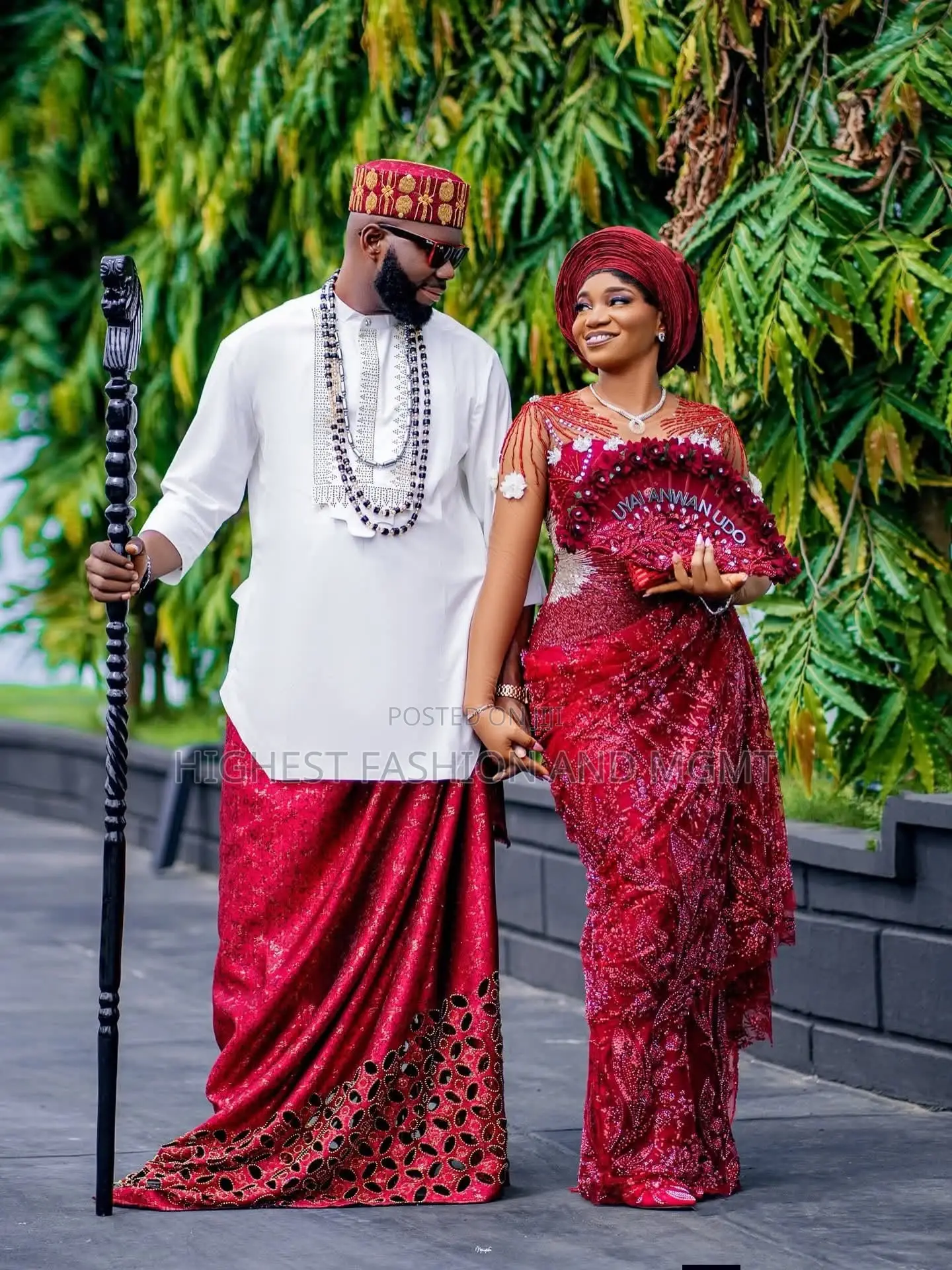 Classy Traditional Wine Wedding Gown