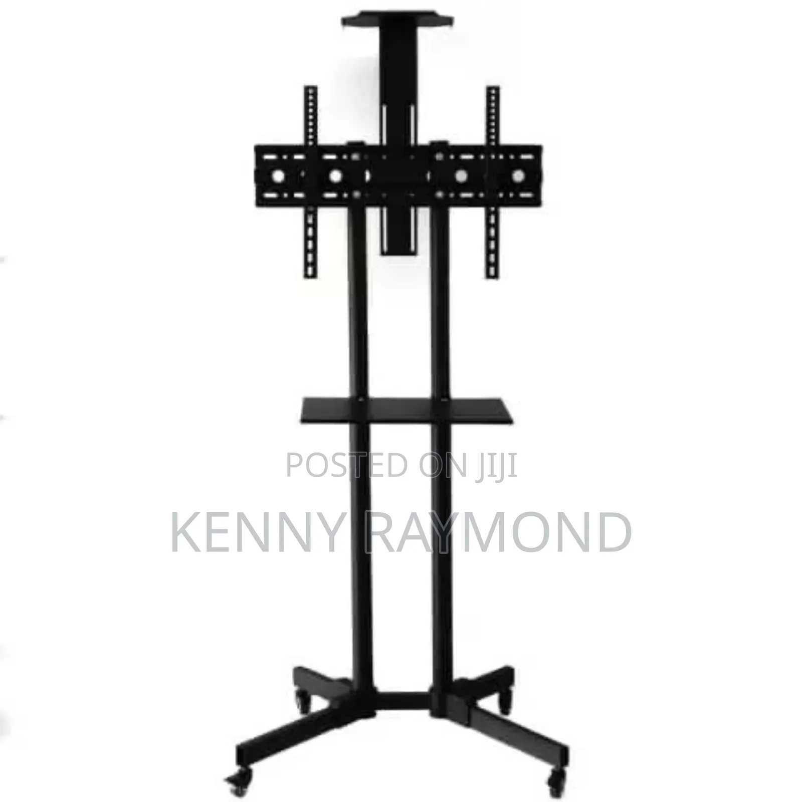 Movable Television Stand With Shelves