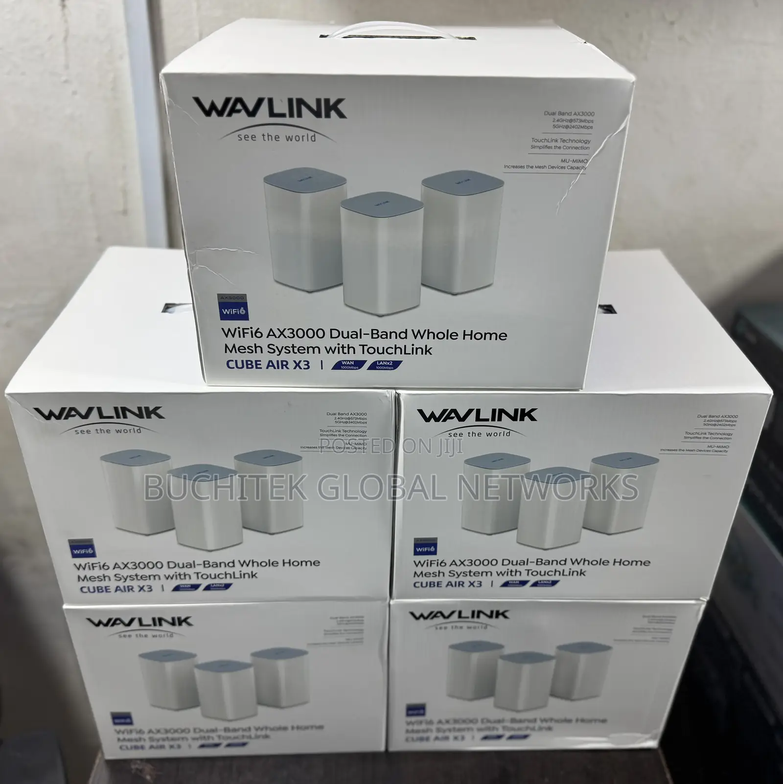 Wavlink Cube Air X3 Ax3000 Wi-Fi 6 Home Mesh With Touchlink (3-Packs)