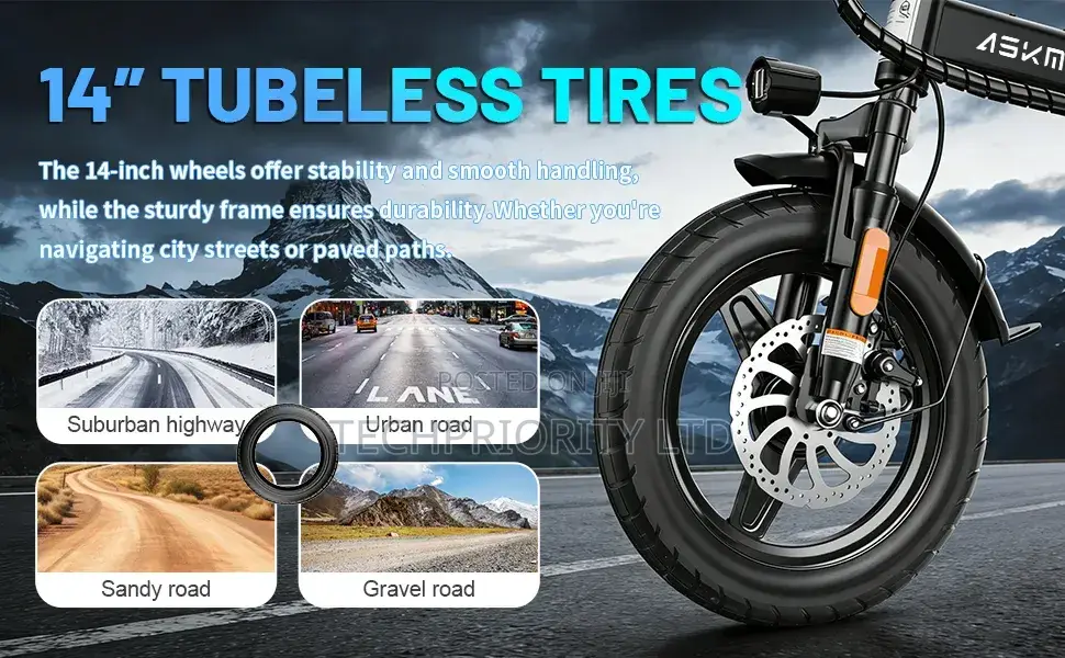 14x2.125 Foldable Ebike Tubeless Tyres