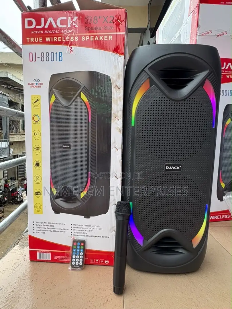 Brand New Djack Dj-8801b True Wireless Party Speaker
