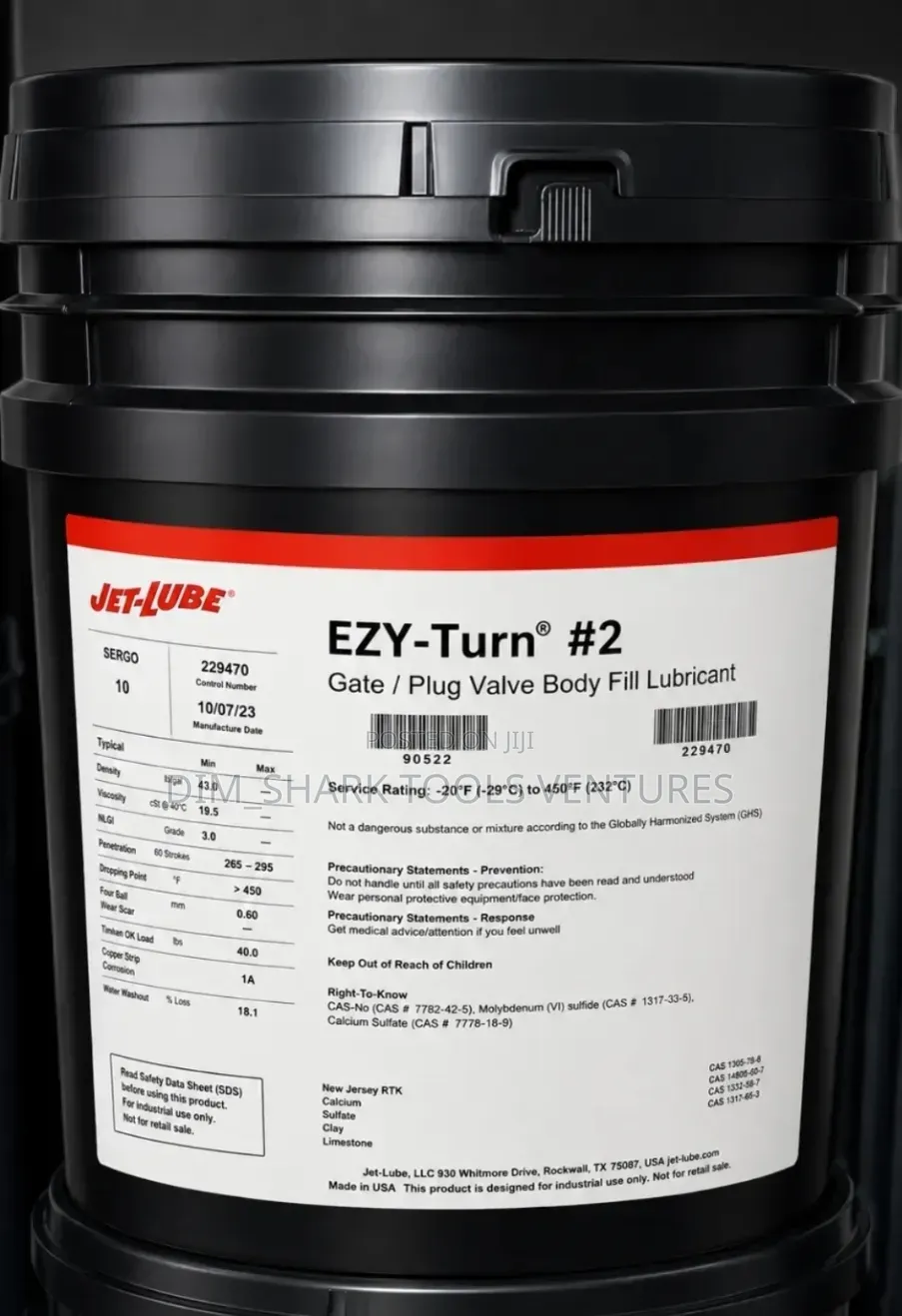 20-Liter Pail of Jet-Lube Ezy-Turn #2