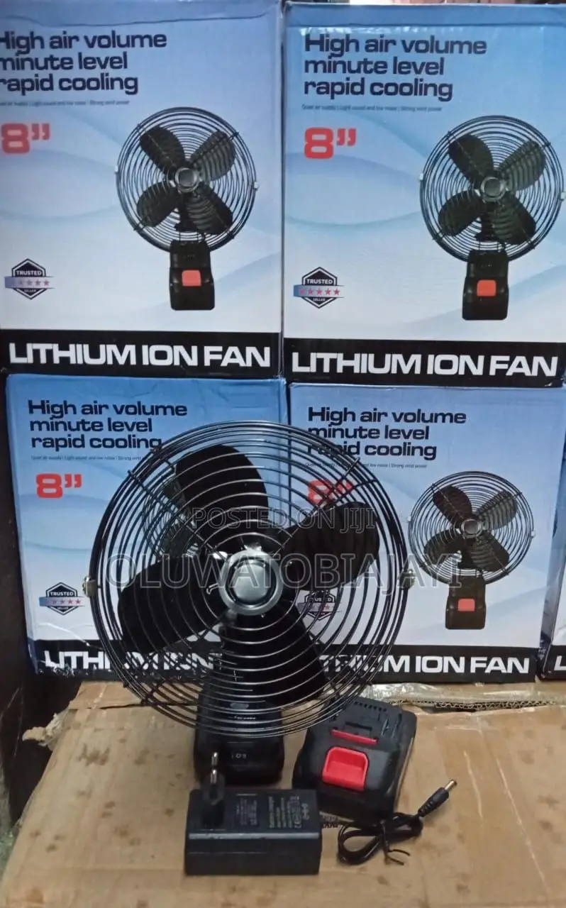Lithium Ion Rechargeable Fan  Comes With a Double Battery 