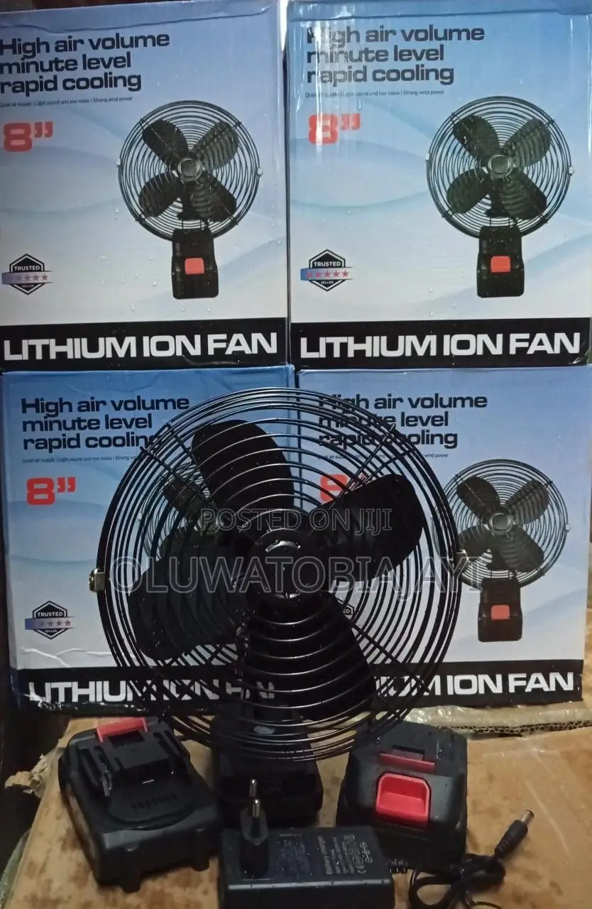 Lithium Ion Rechargeable Fan  Comes With a Double Battery 