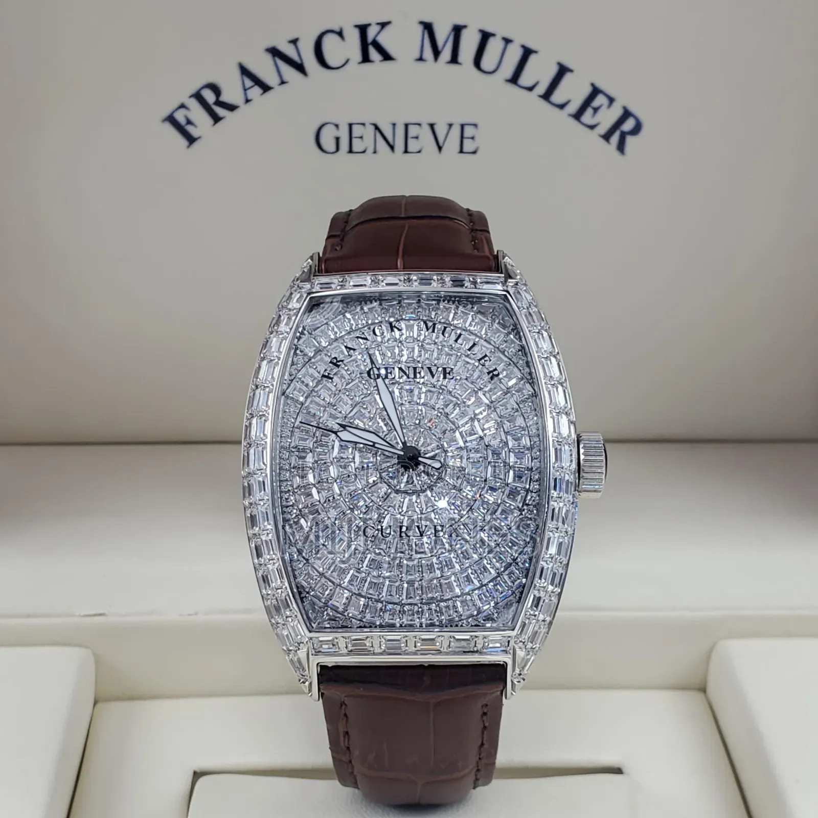 Replica Franck Muller Curvex Leather Watch