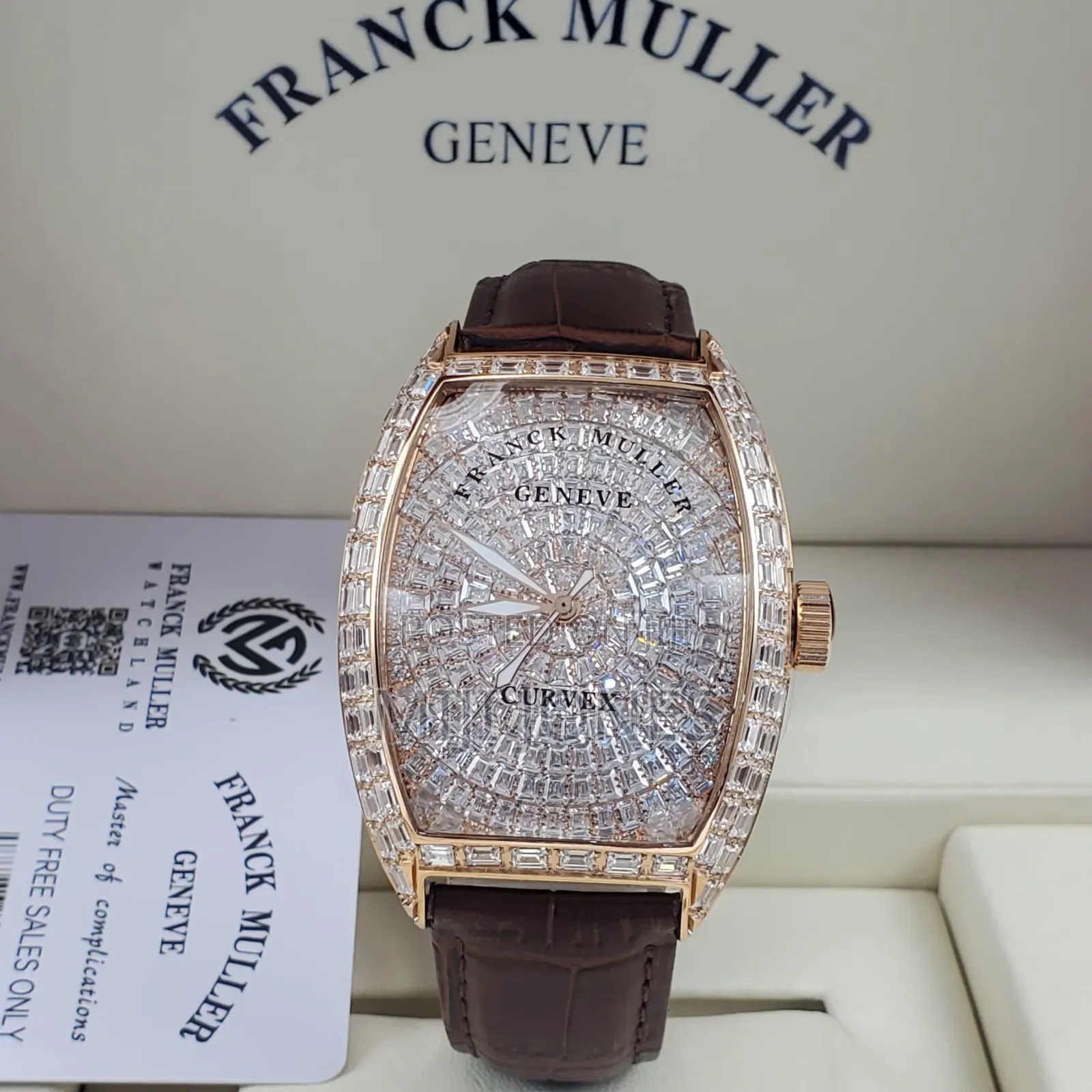 Replica Franck Muller Curvex Leather Watch