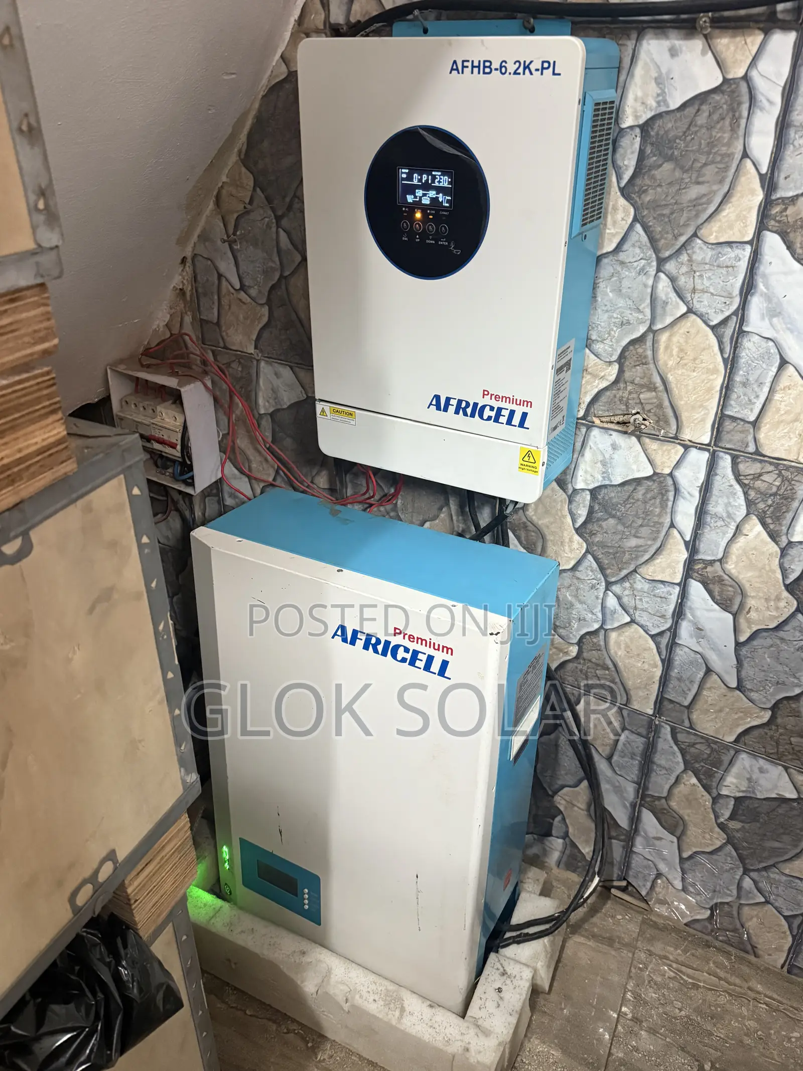 5kwh Ion Lithium Battery and 6.2kav 48v Hybrid Inverter