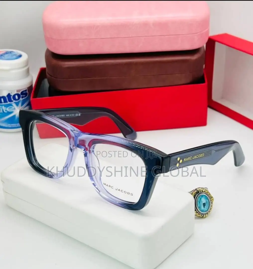 Marc Jacobs Eyeglasses Featuring a Distinctive Blue and Purple