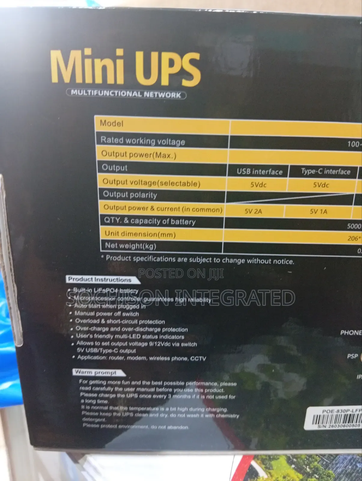 Ske Mini Ups 20,000 Mah Type C (Power Bank 20,000 Mah)