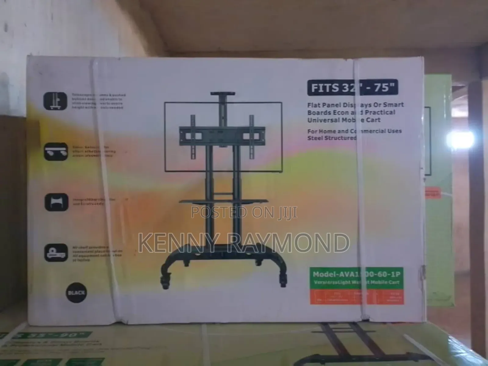Movable Television Stand With Iron Base