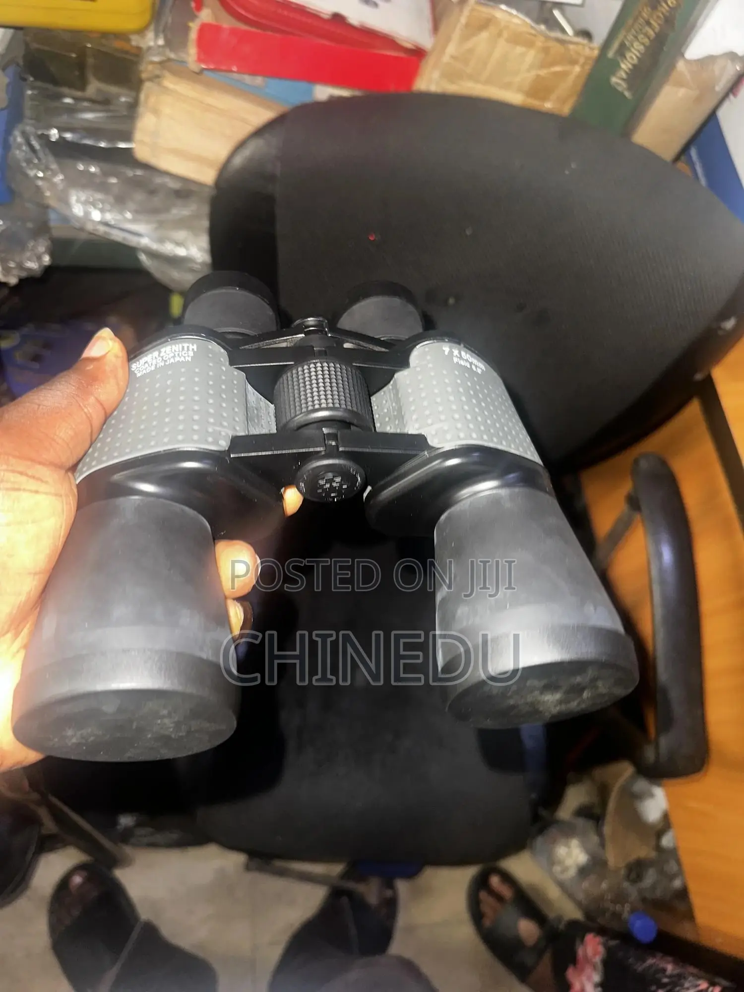 Standard Optical Binoculars — The “Daylight” Kind, Not Night Vision.