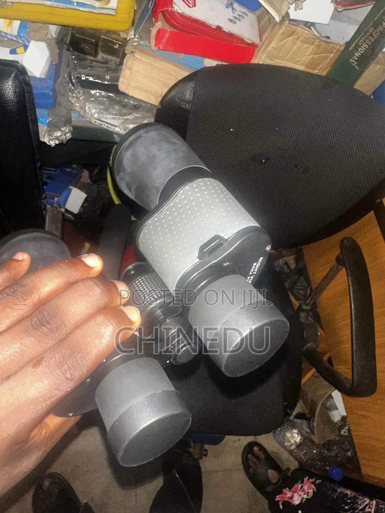 Standard Optical Binoculars — The “Daylight” Kind, Not Night Vision.