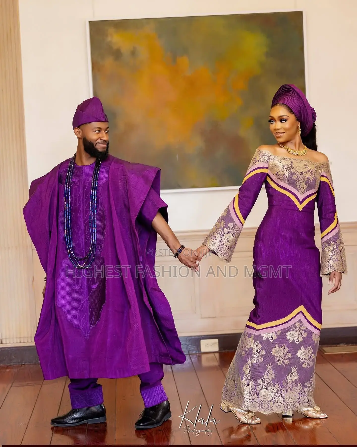 Elegant Magenta Traditional Engagement Marriage Set