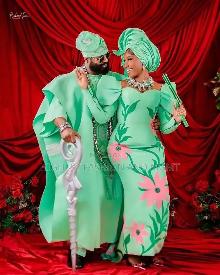 Luxury Mint Green Bridal Gown