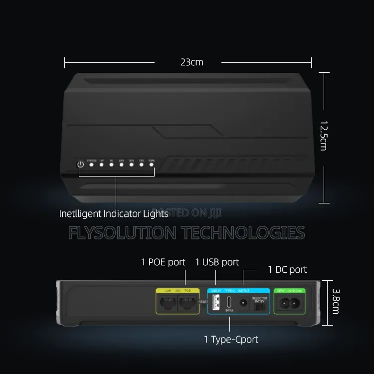 Router Ups Power Bank (24000mah Lifepo4) 5v/9v/12v/48v/Poe