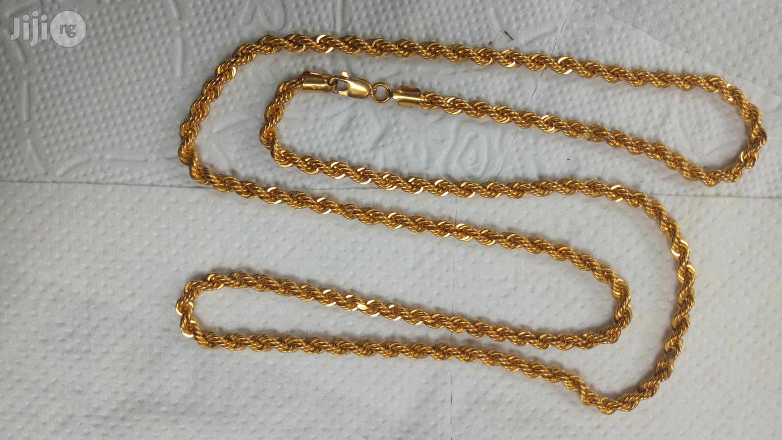 Pure 22karat Saudi Gold Twisted Design Long Length