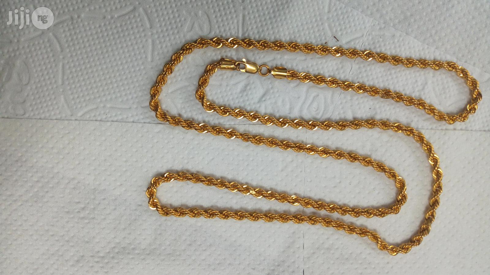 Pure 22karat Saudi Gold Twisted Design Long Length