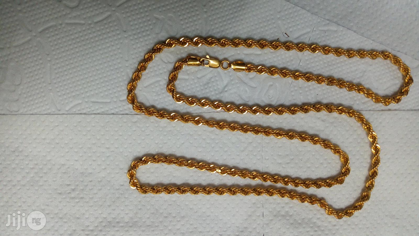 Pure 22karat Saudi Gold Twisted Design Long Length
