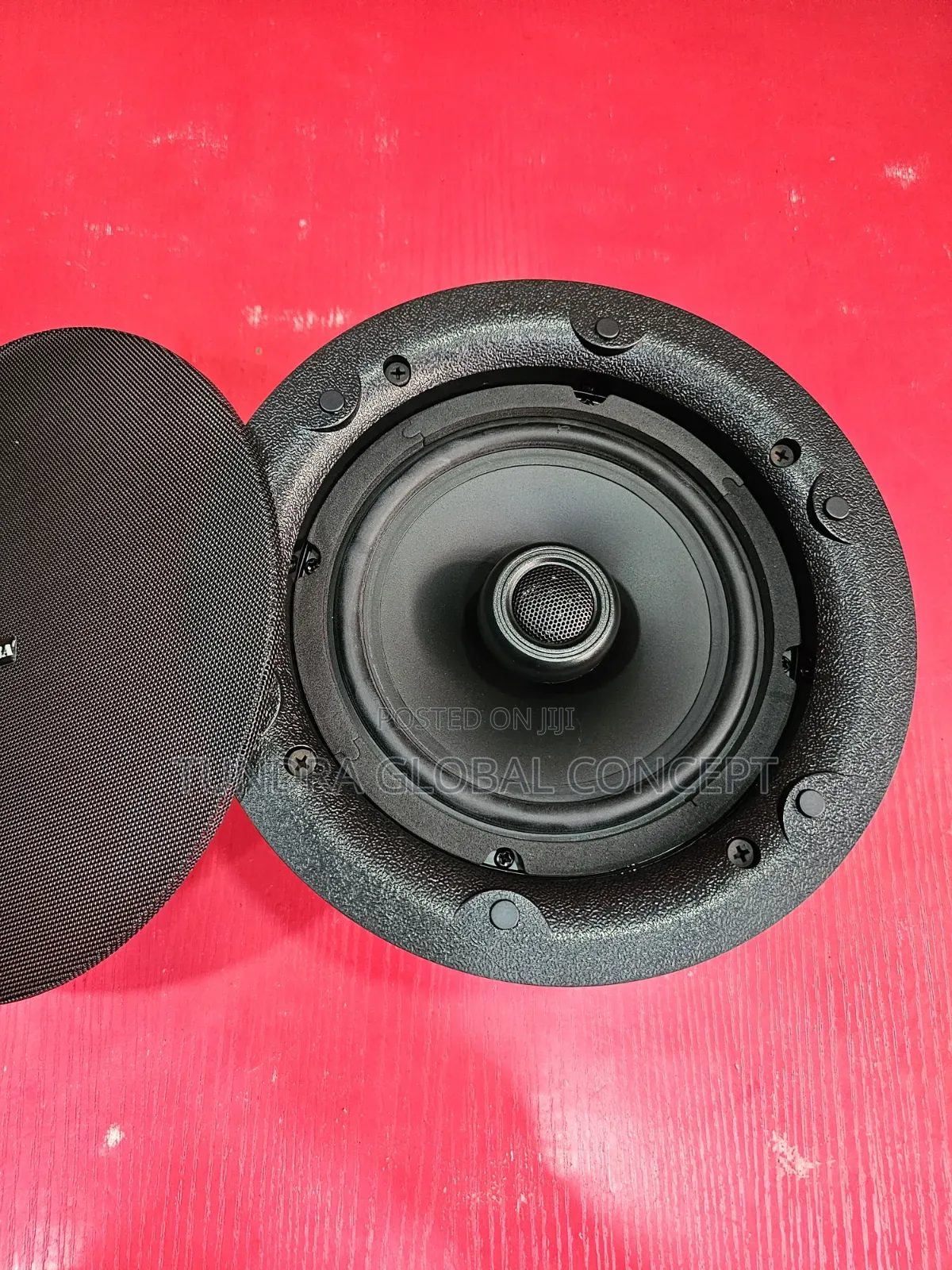 Tundra Stereo Frameless Ceiling Speaker 40watts Black