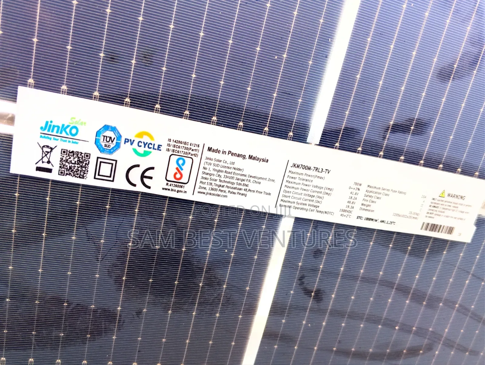 700w Jinko Solar Panels Mono