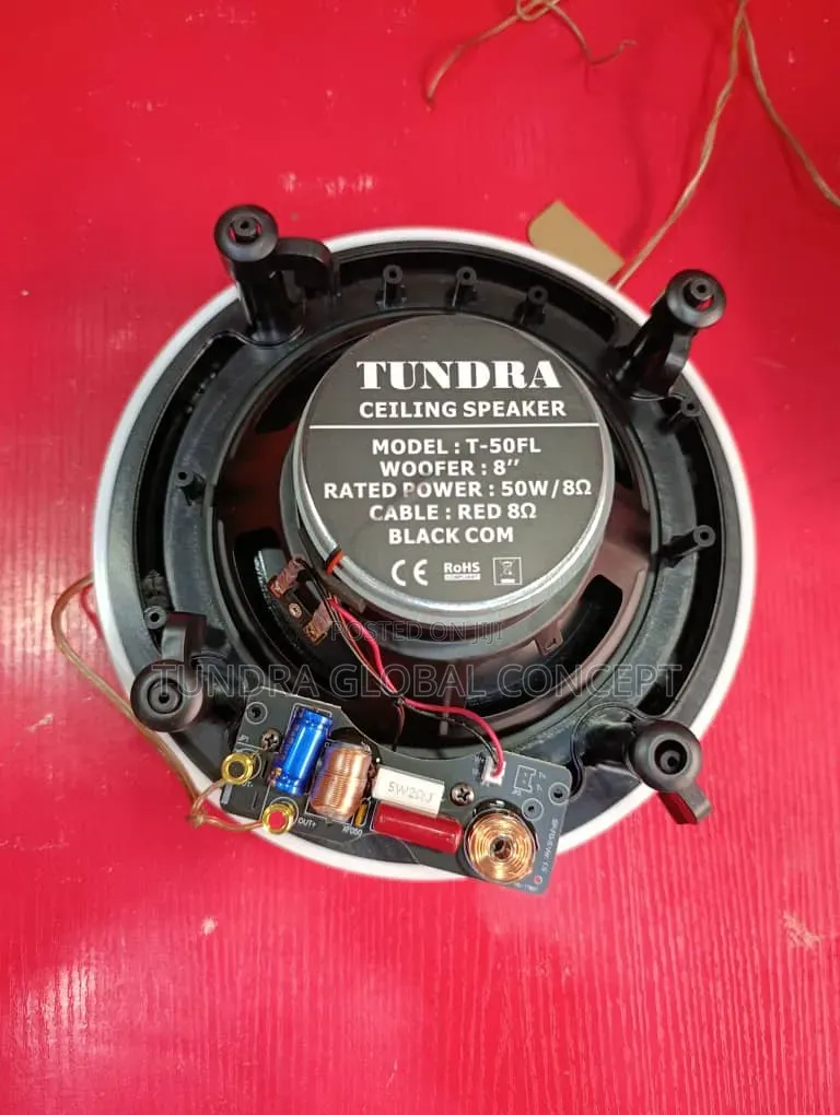 Tundra 50watts Frameless Stereo Ceiling Speaker T-50fl