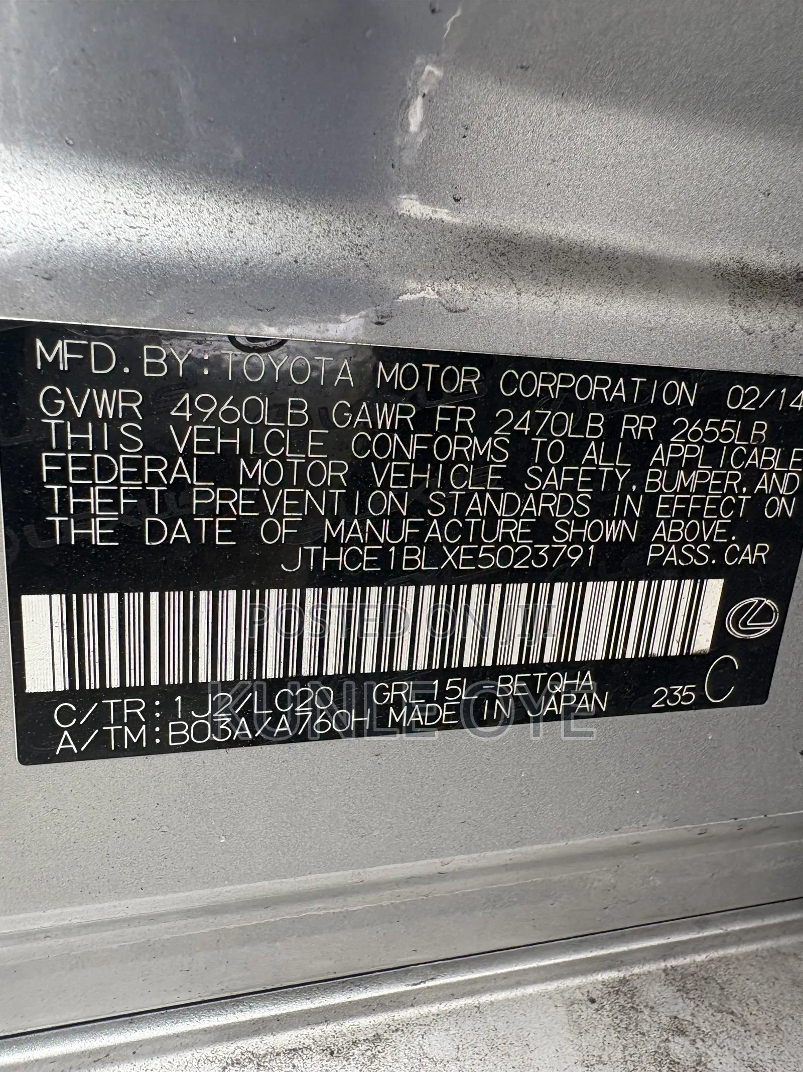 Lexus GS 350 4WD 2014 Silver