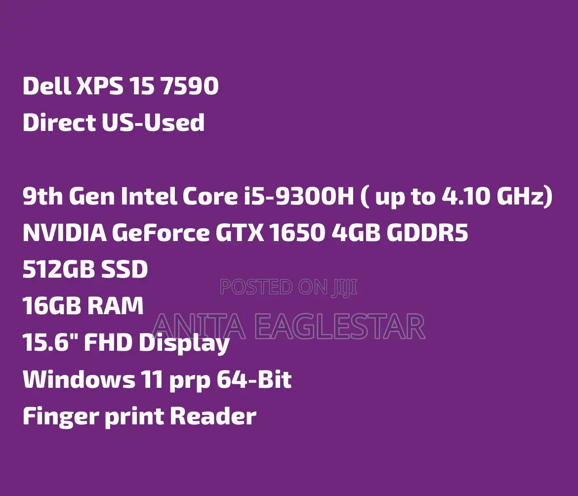 Laptop Dell XPS 15 7590 16GB Intel Core i5 SSD 512GB