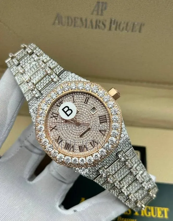 Men's Luxury Zirconia Automatic Diamond Style Watch