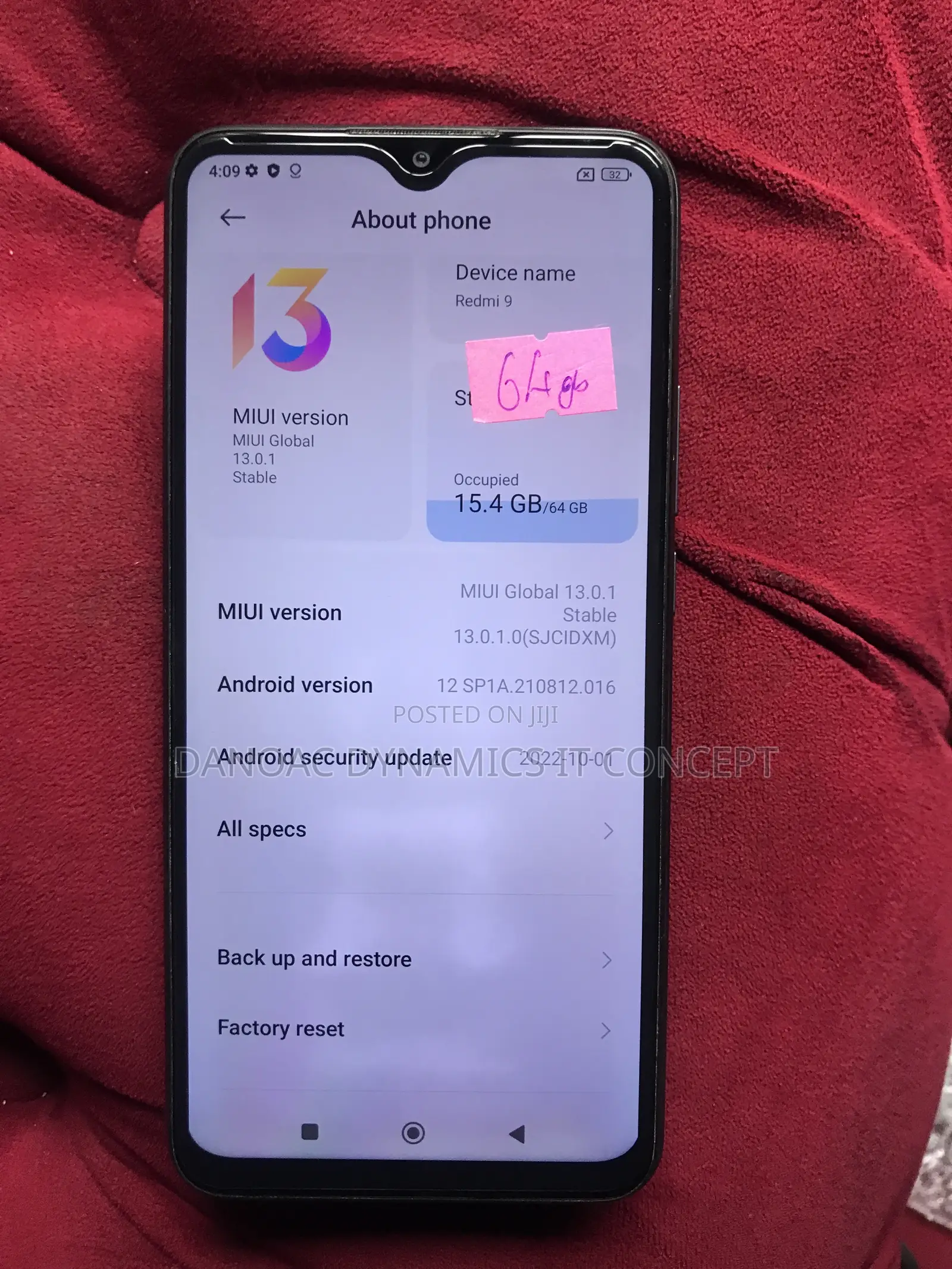 Xiaomi Redmi 9 64 GB Black
