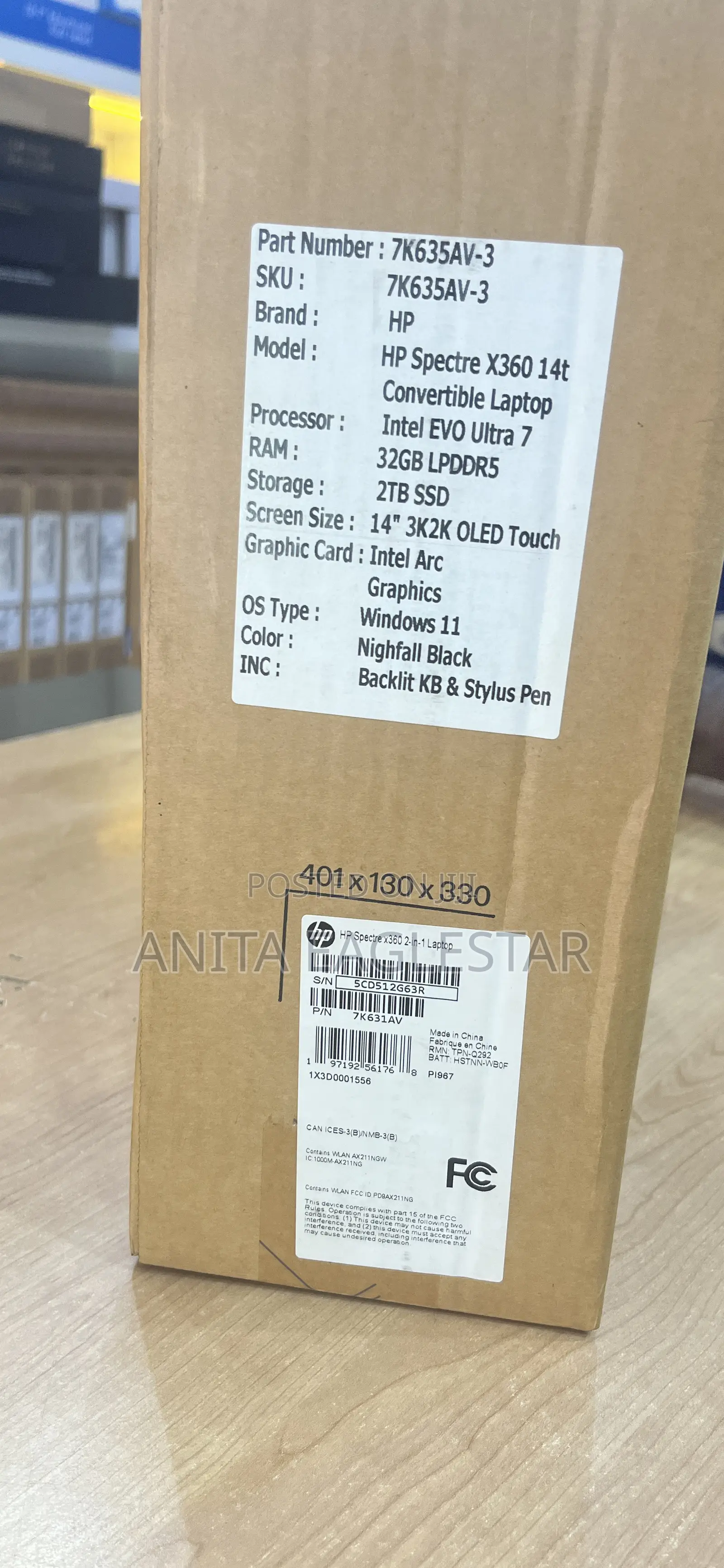 New Laptop HP Spectre 14 32GB Intel Core Ultra 7 SSD 2T