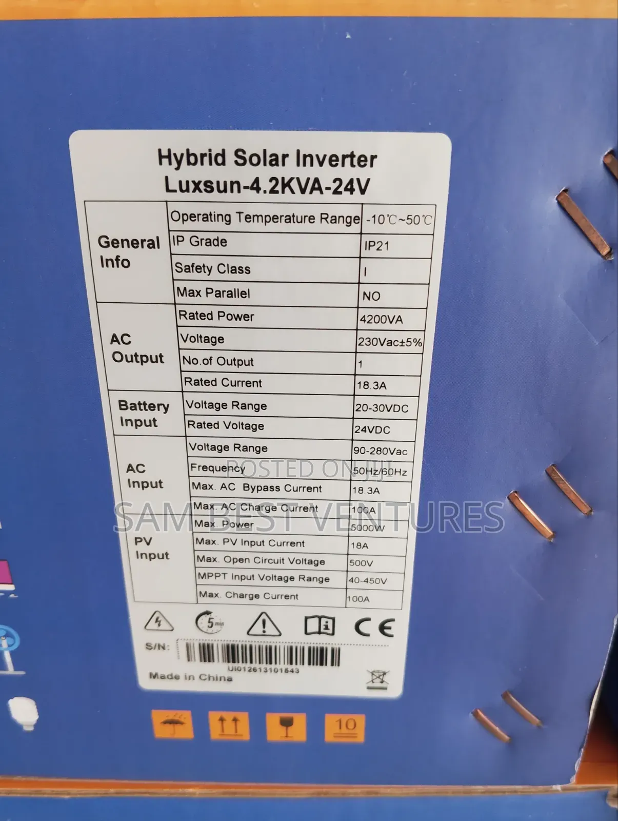 4.2kva 24v Luxsun Hybrid Inverter