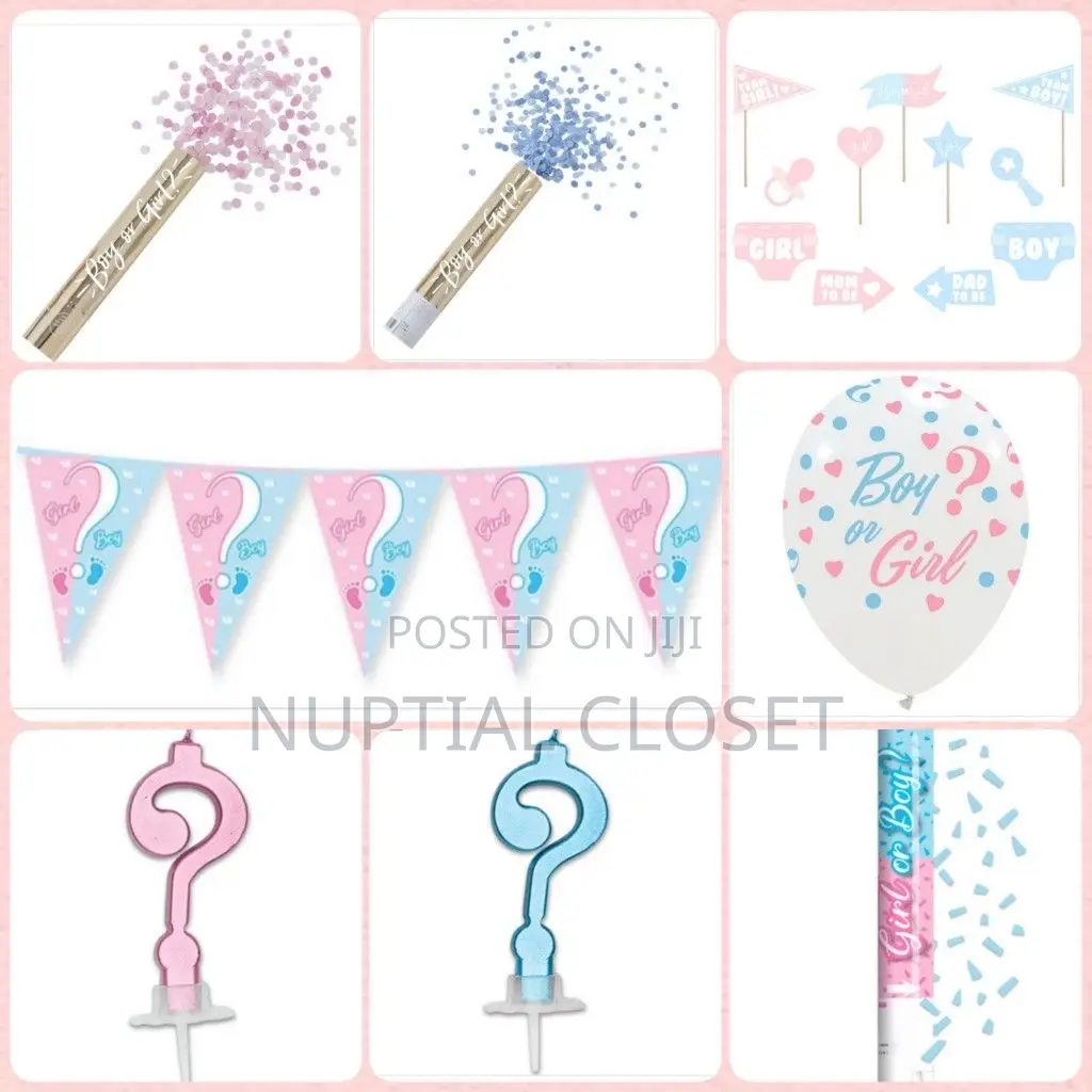 Gender Reveal Smoke Bomb and Confetti