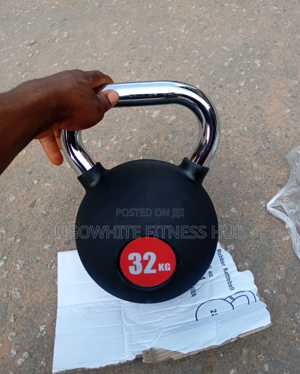 32kg Rubber-Coated Kettlebell