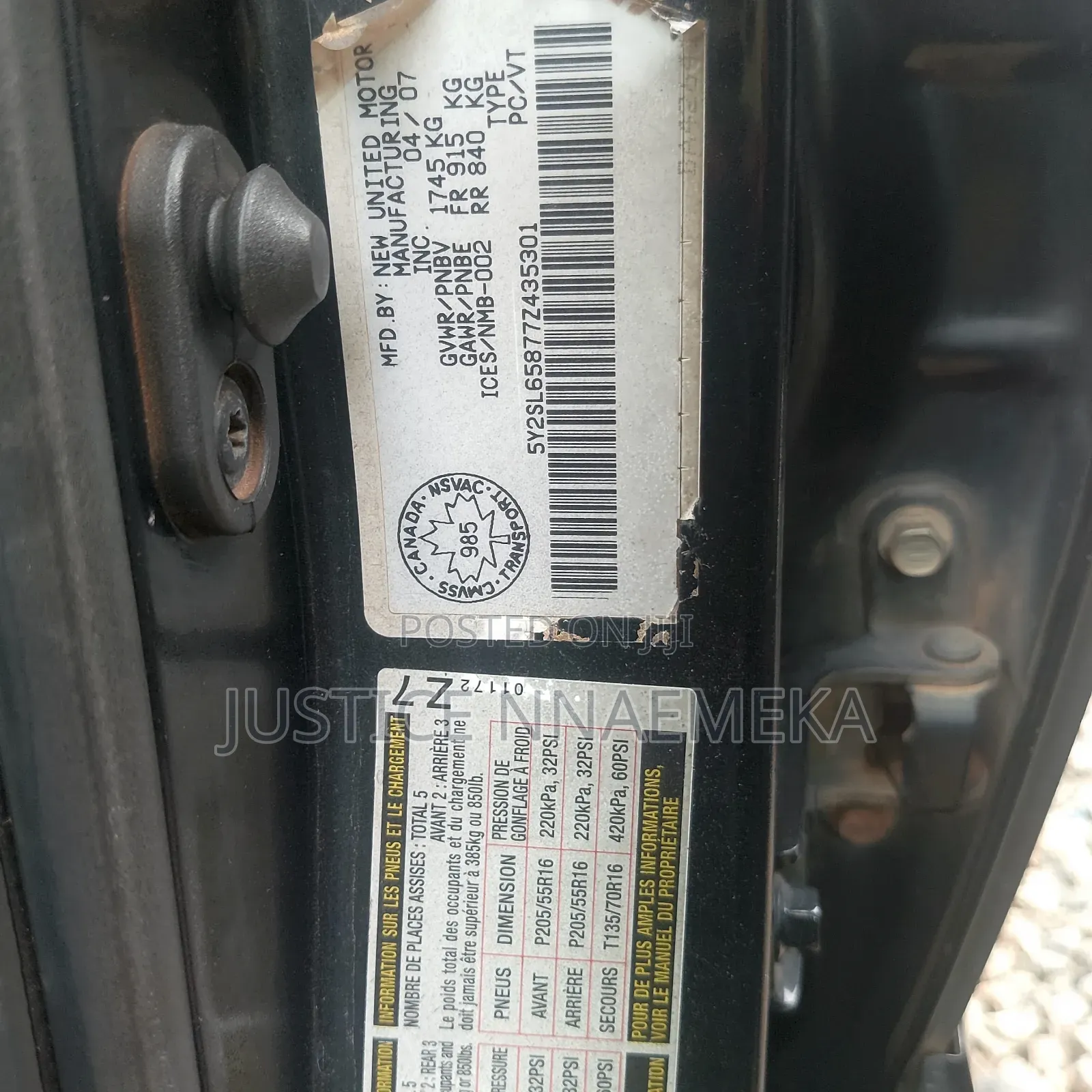 Pontiac Vibe 2007 Black