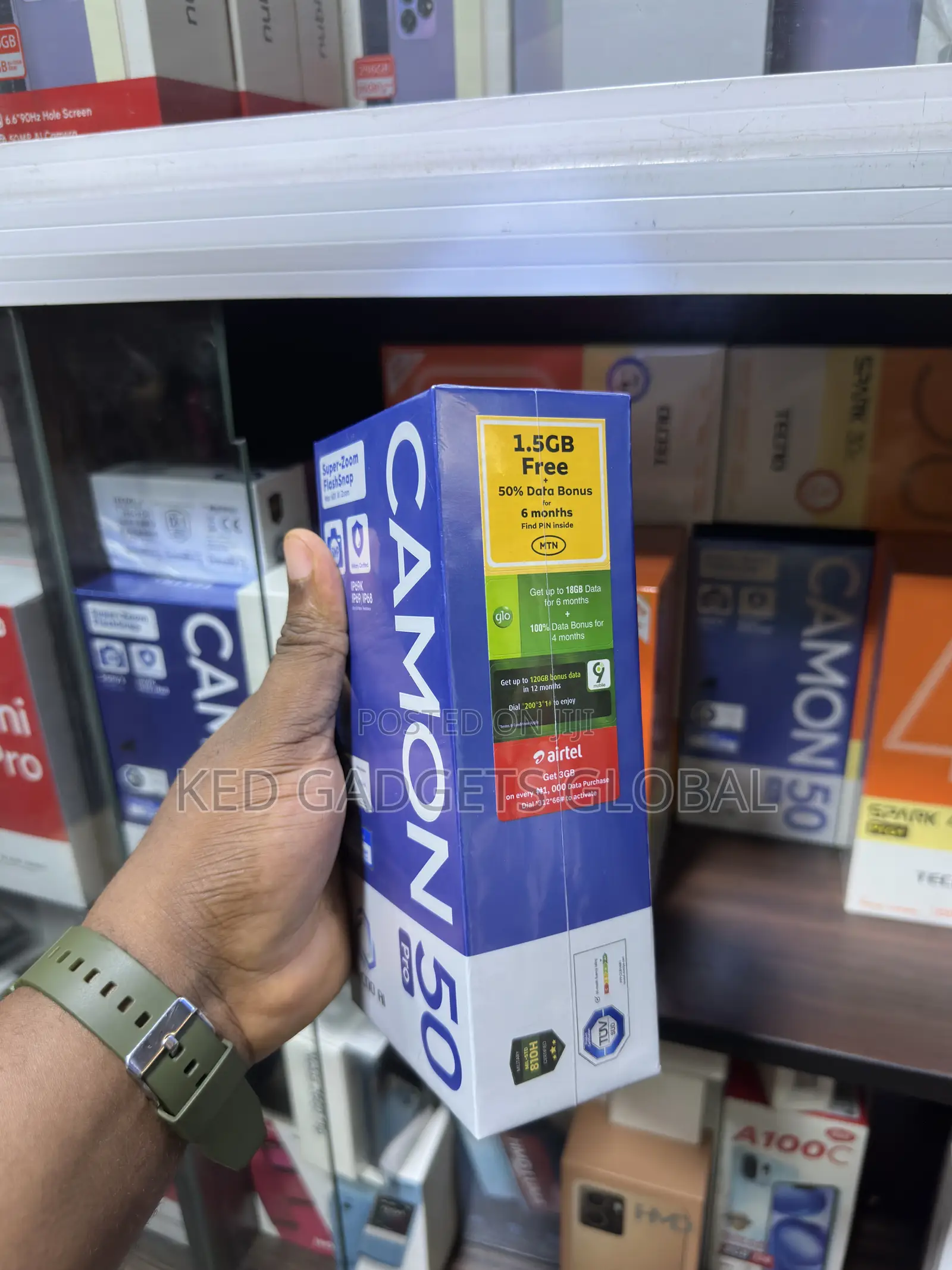 New Tecno Camon 50 256 GB Black
