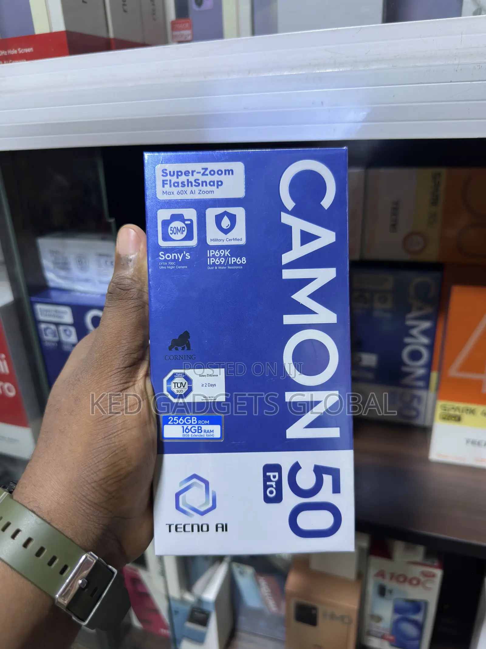 New Tecno Camon 50 256 GB Black