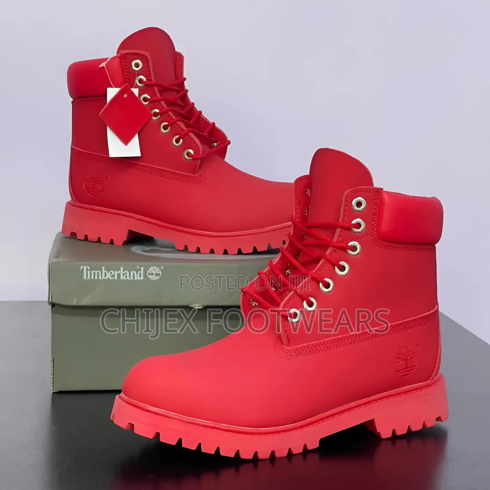 Timberland Premium 6-inch Boots In A Vibrant Red Colorway
