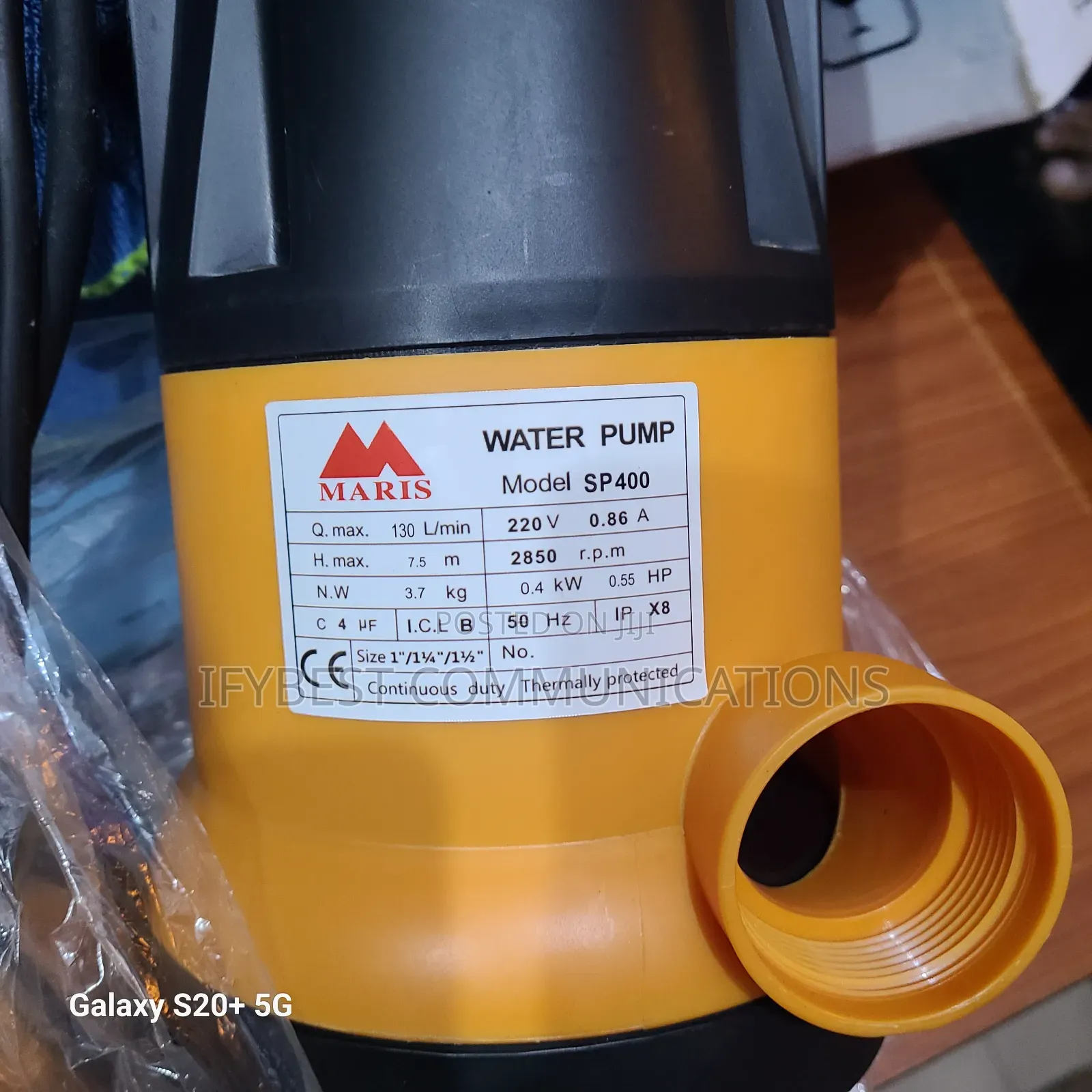 0.55hp 220v Ac Sewage Water Pump